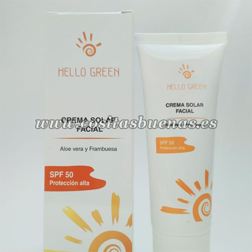 Crema solar facial ecológica SPF 50 HELLO GREEN